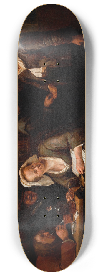 Jan Steen - Tavern Scene 8.25 inch art skate deck