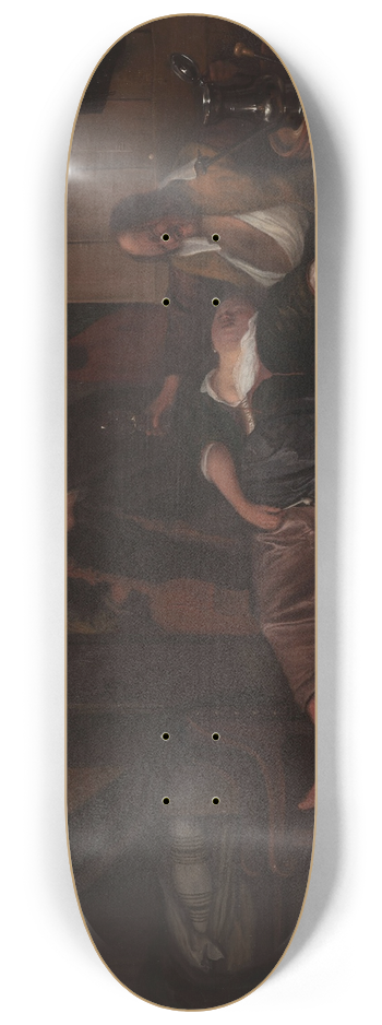 Jan Steen - The Drunken Couple 8.25 inch art skate deck