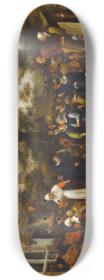 Jan Steen - Village Wedding 8.25 inch art skate deck