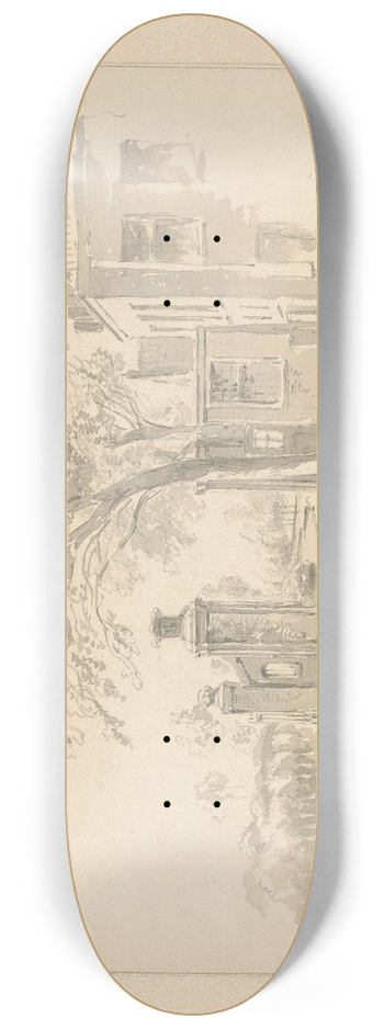 Jan Striening - Tol aan de Leidse vaart te Haarlem 8.25 inch art skate deck