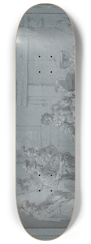 Januarius Zick - Marcus Curius Dentatus weist die Geschenke der Samniter zurck 8.25 inch art skate deck