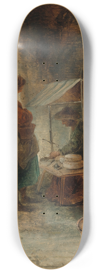 Januarius Zick - The Cheese Seller 8.25 inch art skate deck