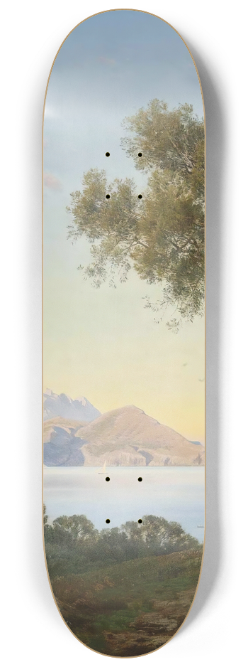 Janus Andreas Bartholin la Cour - Italianate Landscape 8.25 inch art skate deck