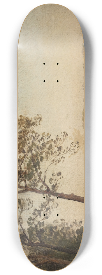 Janus la Cour - Dnische Landschaft mit Blick ber einen Fjord 8.25 inch art skate deck