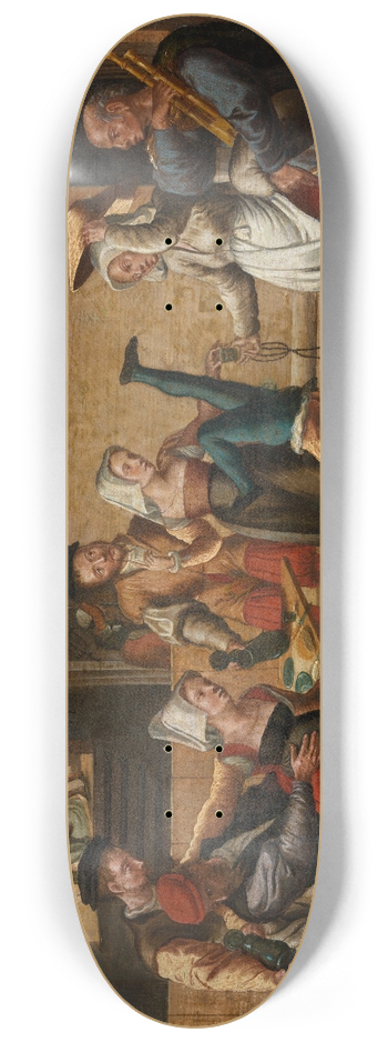 Jan van Amstel - Tavern Scene 8.25 inch art skate deck