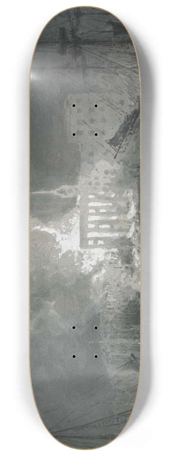 George Jones - Fire on the Thames 8.25 inch art skate deck