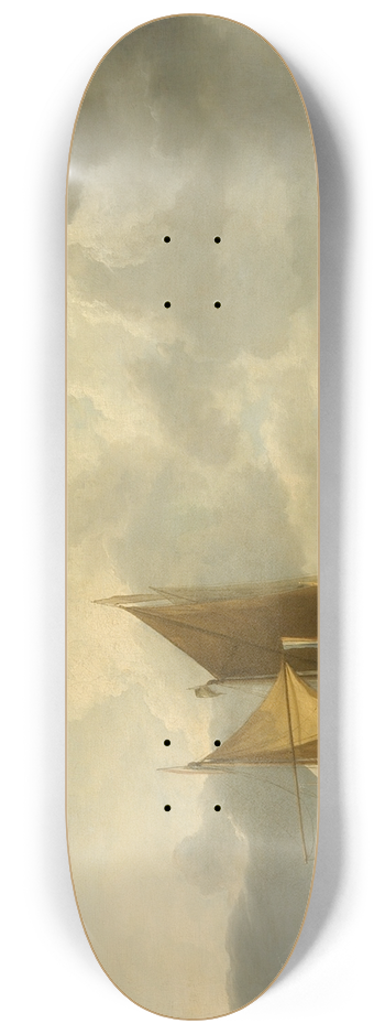 Jan van de Cappelle - Ships in a Calm 8.25 inch art skate deck