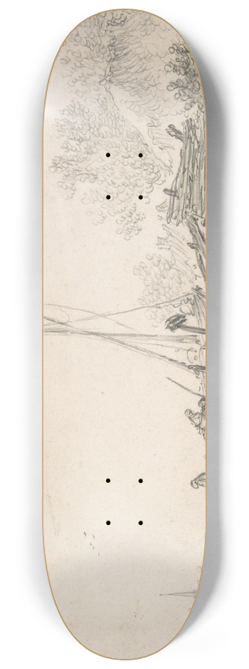 Jan van Goyen - River Scene 8.25 inch art skate deck