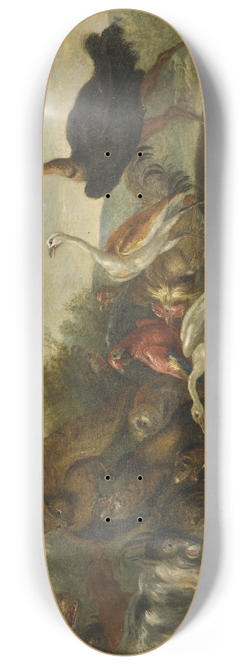 Jan Van Kessel The Elder - Battle between Owls and Quadrupeds 8.25 inch art skate deck