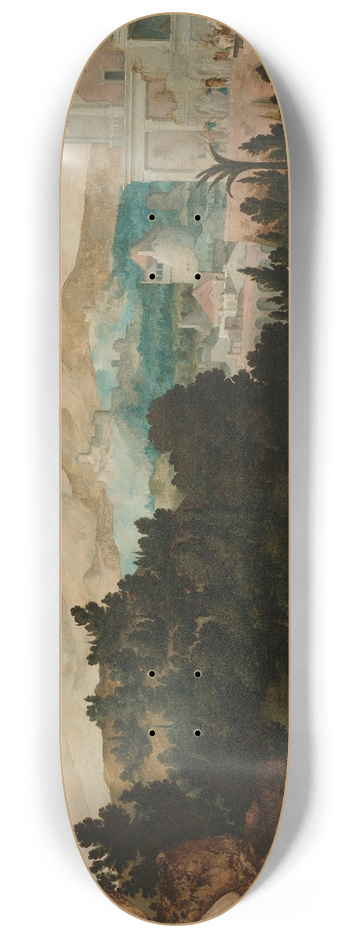 Jan van Scorel - Landscape with Bathsheba 8.25 inch art skate deck