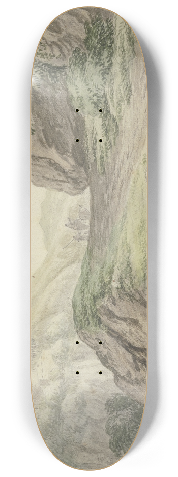 Jan Vermeer van Haarlem the Elder - Gebirgspfad mit Staffage 8.25 inch art skate deck