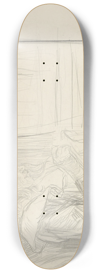 Jan Veth - Handwerkend meisje in stoel bij het raam 8.25 inch art skate deck