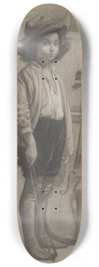 Jan Veth - Jongen staande bij een cello 8.25 inch art skate deck