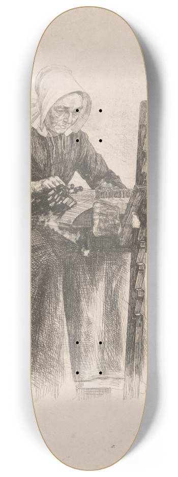 Jan Veth - Kantwerkster te s Gravemoer 8.25 inch art skate deck