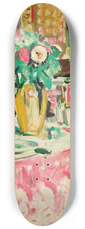 George Leslie Hunter - Still Life with Roses in an Interior 8.25 inch art skate deck