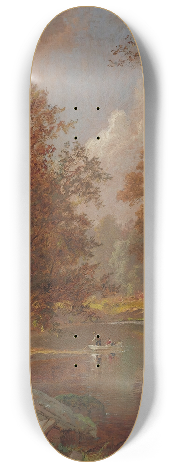 Jasper Francis Cropsey - Autumn On The River 8.25 inch art skate deck