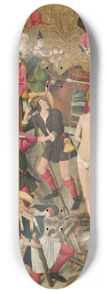 Jaume Huguet  - Saint Vincent at the Stake 8.25 inch art skate deck