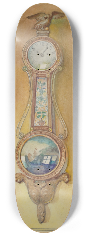 George Loughridge - Clock, Girandole 8.25 inch art skate deck