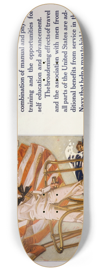 J.C. Leyendecker - What the Navy is doing 8.25 inch art skate deck