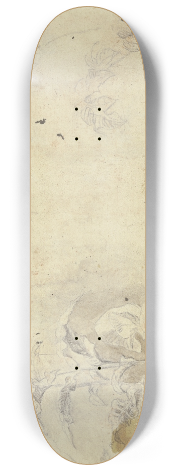 Jean-Antoine Watteau - Plants 8.25 inch art skate deck
