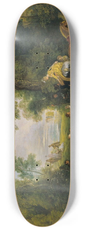Jean-Antoine Watteau - Rendez-vous de chasse 8.25 inch art skate deck