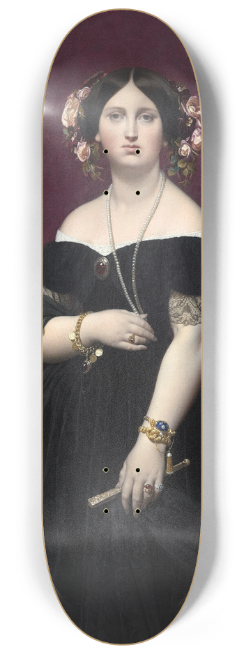 Jean Auguste Dominique Ingres - Madame Moitessier 8.25 inch art skate deck