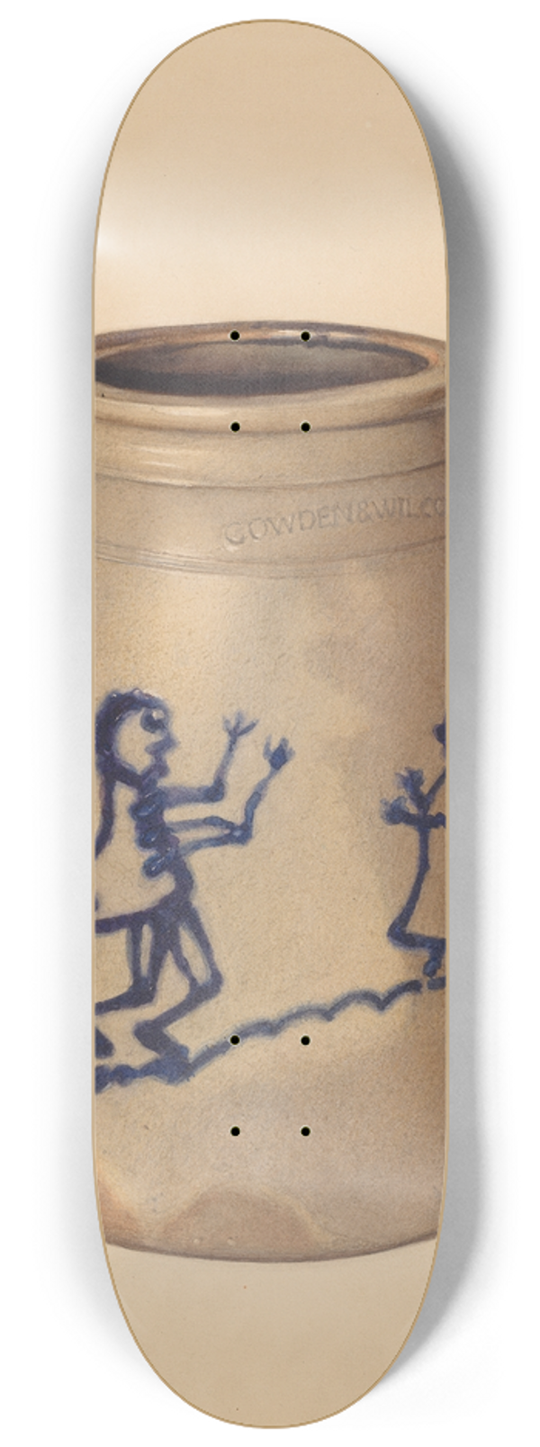 George Loughridge - Stoneware Crock 8.25 inch art skate deck