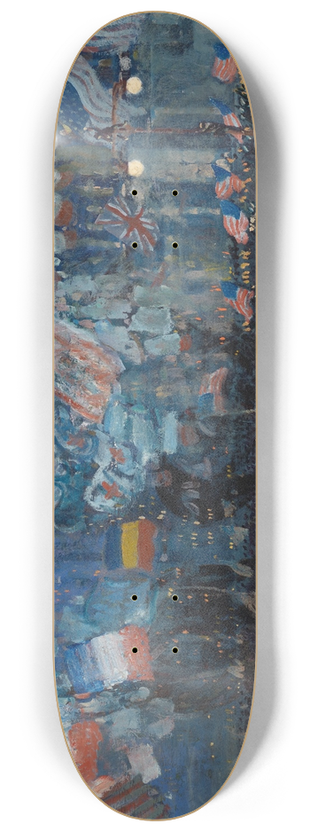 George Luks - Armistice Night 8.25 inch art skate deck
