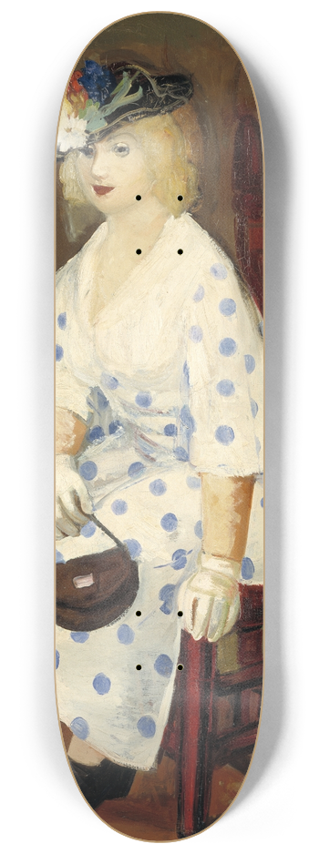 George Luks - The Polka Dot Dress 8.25 inch art skate deck
