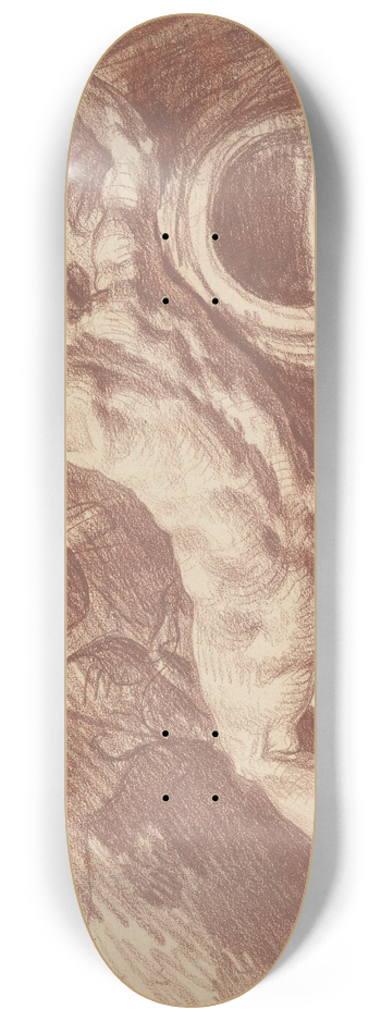 Jean-Baptiste Greuze - Reclining River God 8.25 inch art skate deck