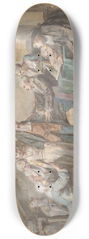 Jean-Baptiste Greuze - The Marriage Contract 8.25 inch art skate deck
