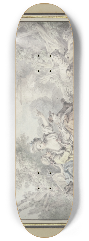 Jean-Baptiste Huet - Shepherd Scene 8.25 inch art skate deck