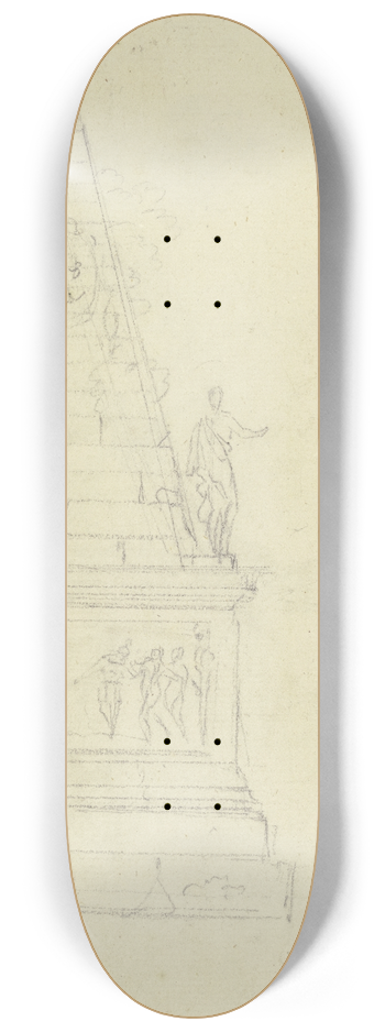Jean-Baptiste Lallemand - Monument mit figrlichem Schmuck 8.25 inch art skate deck