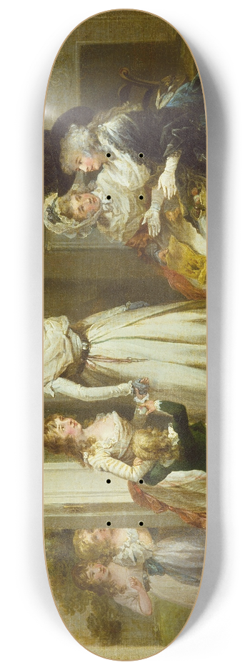 George Morland - A Visit to the Boarding School 8.25 inch art skate deck