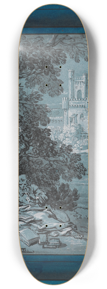 Jean-Baptiste Oudry - Hippokrates und Demokrit 8.25 inch art skate deck