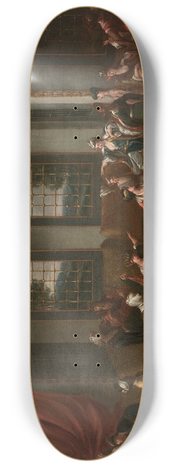 Jean Baptiste Vanmour - Nouvelle arrive au harem 8.25 inch art skate deck