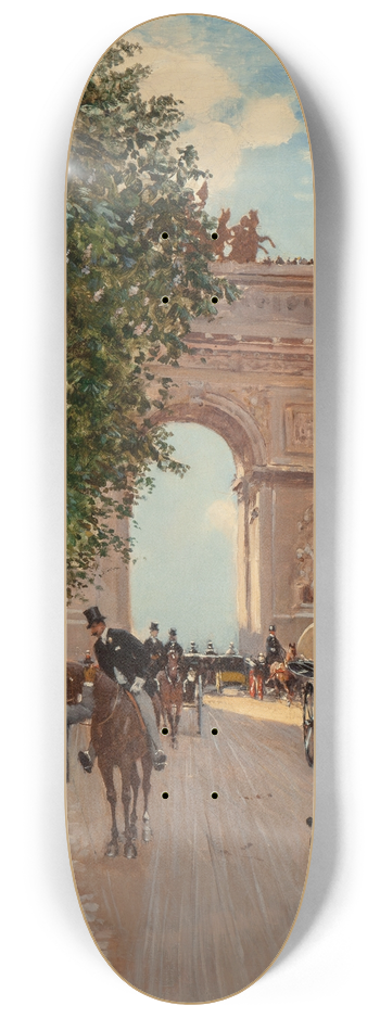 Jean Braud - LArc de Triomphe, Champs-Elyses 8.25 inch art skate deck