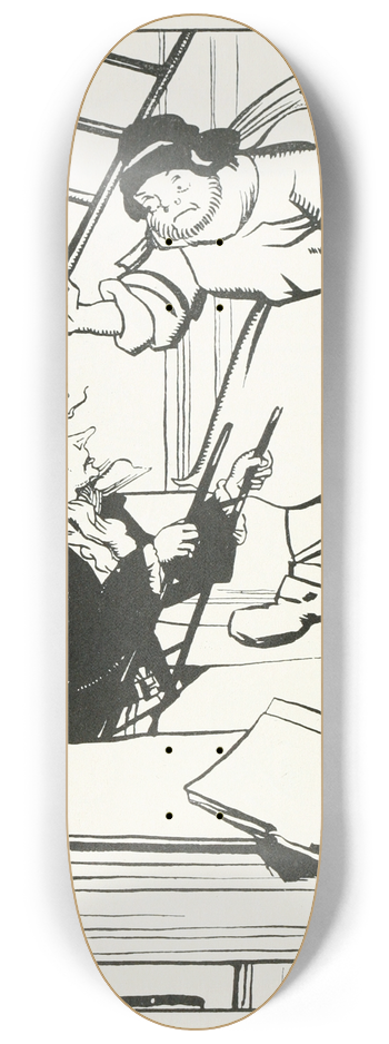 Jean de Bosschre - The carpenter came 8.25 inch art skate deck