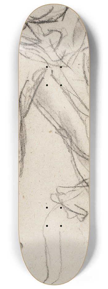 Jean-Franois Millet - Studies of a Man Digging 8.25 inch art skate deck