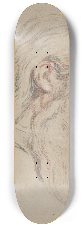 Jean II Restout - Head of a Bearded Man 8.25 inch art skate deck