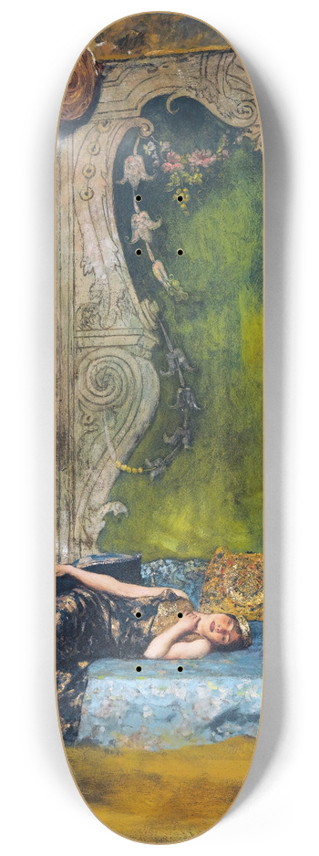 Jean-Joseph-Benjamin Constant - Afternoon Langour 8.25 inch art skate deck