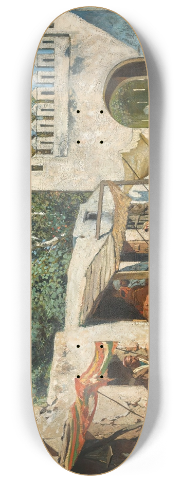 Jean-Joseph-Benjamin Constant - The Bab el Fahs gate, Tangier 8.25 inch art skate deck