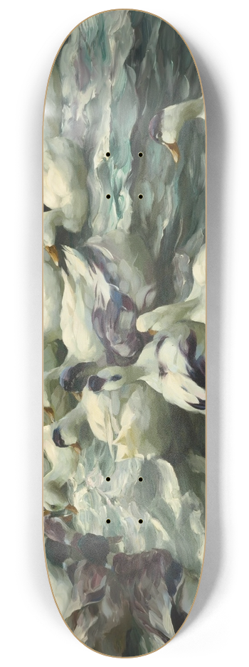 Alexander Koester - Enten in Teich (Wilde Jagd) 8.25 inch art skate deck