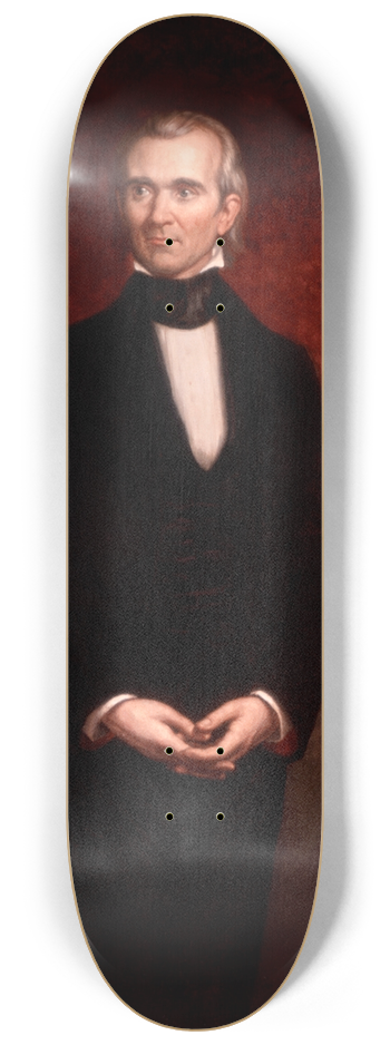 George Peter Alexander Healy - James Knox Polk 8.25 inch art skate deck