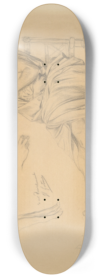 Jean-Lon Grme - Study for AnacreonCycle 8.25 inch art skate deck