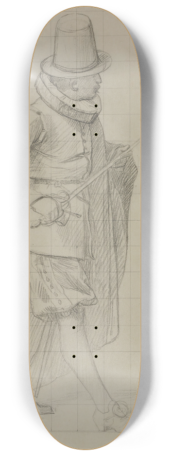 Jean-Lon Grme - Study for The Tulip Folly 8.25 inch art skate deck