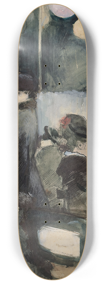 Jean-Louis Forain - Au caf 8.25 inch art skate deck