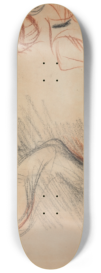Jean-Louis Forain - Figure Sketches 8.25 inch art skate deck