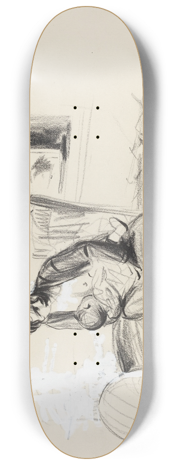 Jean-Louis Forain - Lheure des gothas 8.25 inch art skate deck