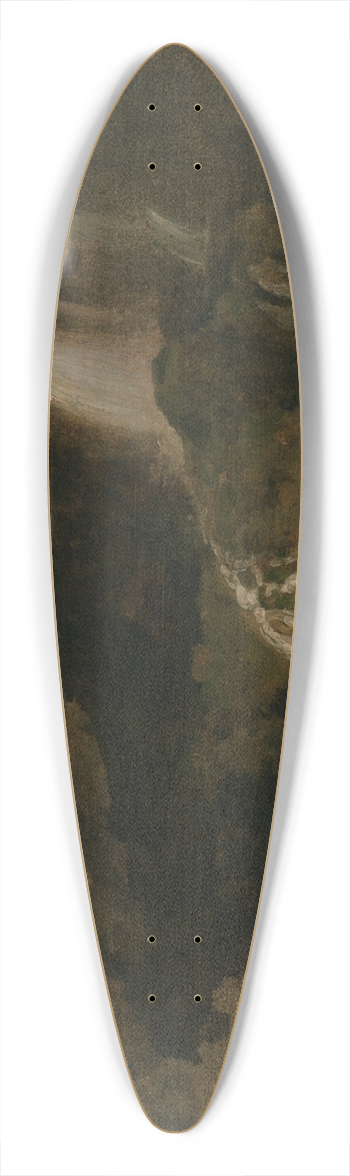 Jean-Baptiste-Camille Corot - Falls ofTivoli 39.3 inch art pintail longboard deck